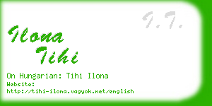 ilona tihi business card